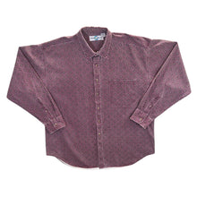Load image into Gallery viewer, Vintage 90's World Island Made In USA Burgundy Patterned Long Sleeve Cotton Shirt
