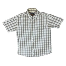 Load image into Gallery viewer, Vintage WRANGLER Western Plaid Check Popper Button Short Sleeve Cotton Shirt
