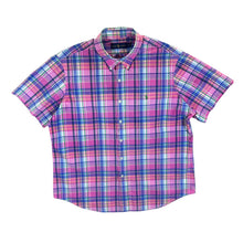 Load image into Gallery viewer, Ralph Lauren Pink Multi Plaid Check Short Sleeve Button-Up Cotton Shirt

