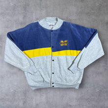 Load image into Gallery viewer, Vintage 80&#39;s Rally Sweats Michigan Wolverines College Towelling Colour Block Button Sweatshirt
