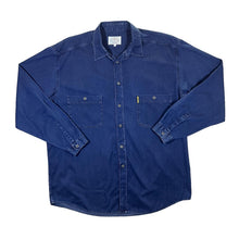 Load image into Gallery viewer, Early 00&#39;s ARMANI JEANS Classic Pocket Tab Navy Blue Cotton Long Sleeve Shirt
