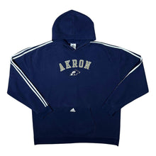 Load image into Gallery viewer, Vintage Adidas NCAA Akron Zips College Navy Blue Three Stripe Pullover Hoodie
