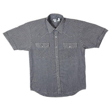 Load image into Gallery viewer, Vintage Holpen Cowboy Western Black White Check Short Sleeve Popper Cotton Blend Shirt
