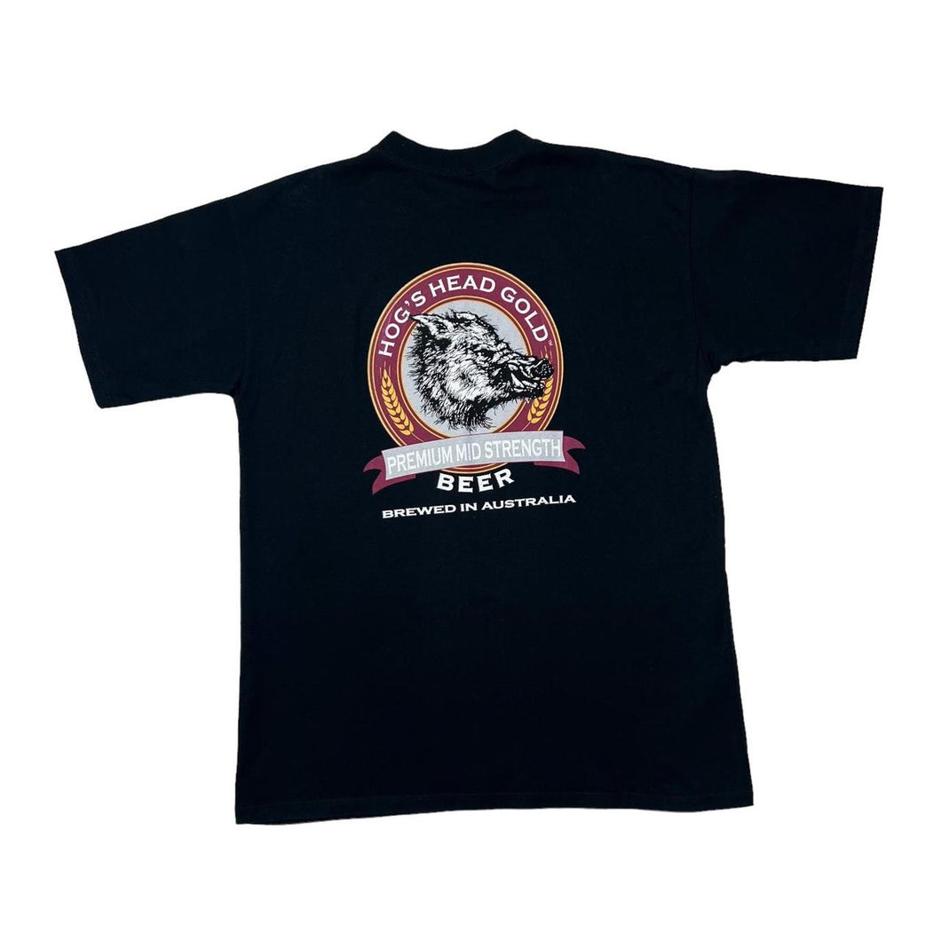 Vintage HOG’S HEAD GOLD BEER “Brewed In Australia” Beer Drinks Promo Graphic T-Shirt