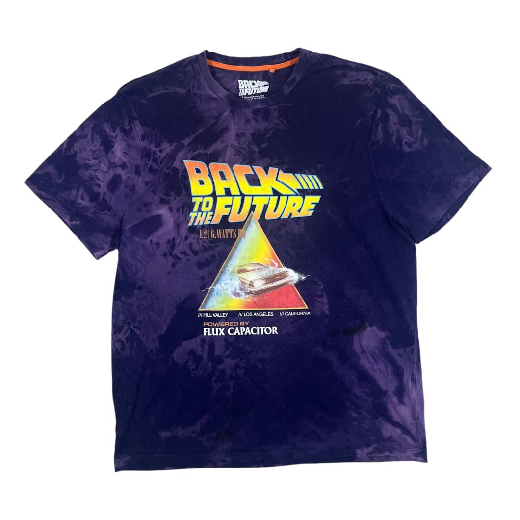 BACK TO THE FUTURE Sci-Fi Cult Movie Spellout Graphic Tie Dye T-Shirt