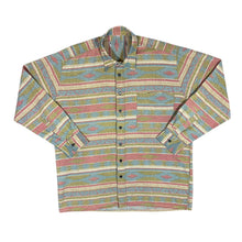 Load image into Gallery viewer, Vintage 90&#39;s Aztec Navajo Patterned Long Sleeve Flannel Shirt
