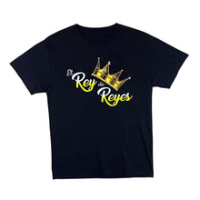 Load image into Gallery viewer, EL REY DE REYES Lucha Libre Wrestling Souvenir Spellout Graphic Black T-Shirt
