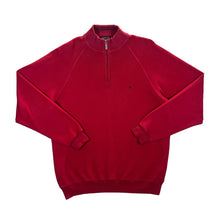 Load image into Gallery viewer, GANT Classic Embroidered Mini Logo Red 1/4 Zip Pullover Knit Sweater Jumper
