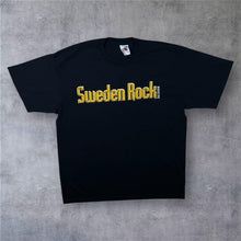 Load image into Gallery viewer, Vintage Sweden Rock Magazine Rock Punk Metal Music Band Black T-Shirt
