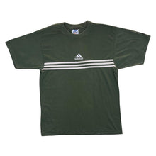 Load image into Gallery viewer, Vintage ADIDAS Three Stripe Embroidered Mini Logo Green Short Sleeve T-Shirt
