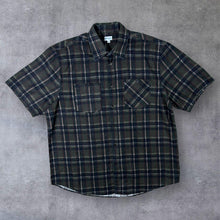 Load image into Gallery viewer, Vintage Reward Plaid Check Cropped Short Sleeve Cotton Flannel Shirt
