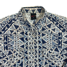 Load image into Gallery viewer, Vintage Jinglers C&amp;A Crazy Abstract Patterned Western Popper Long Sleeve Shirt
