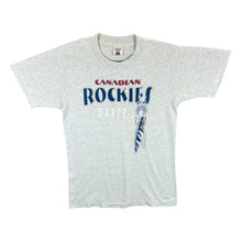 Load image into Gallery viewer, Vintage Canadian Rockies &quot;Banff&quot; Souvenir Graphic Single Stitch Grey T-Shirt
