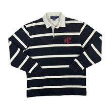 Load image into Gallery viewer, Vintage POLO SPORT RALPH LAUREN Colour Block Striped Long Sleeve Rugby Polo Shirt
