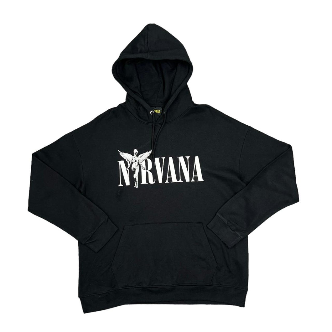 NIRVANA In Utero Big Logo Spellout Alternative Rock Grunge Band Pullover Hoodie