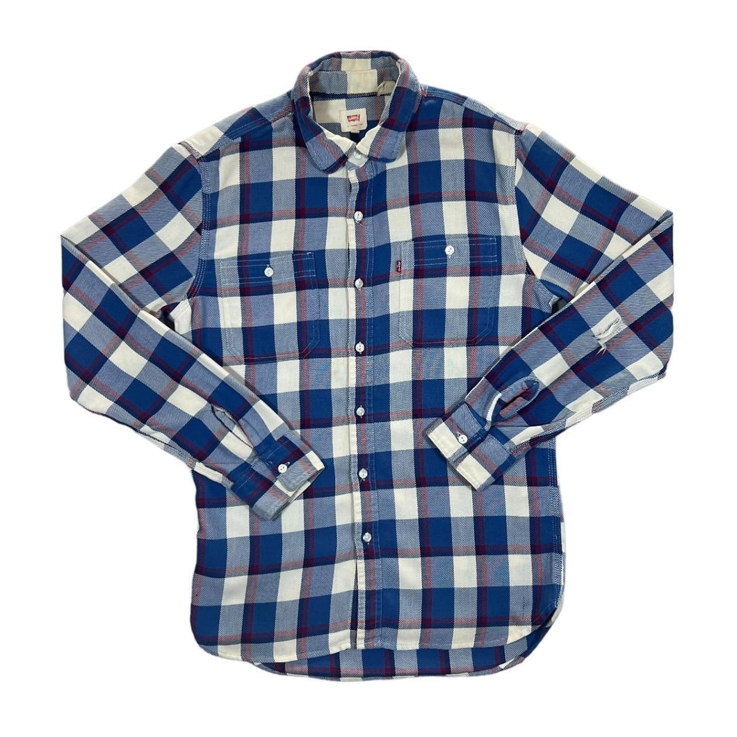 LEVI'S Red Tab Plaid Check Long Sleeve Cotton Flannel Shirt