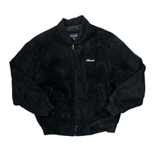 Load image into Gallery viewer, Vintage PORT AUTHORITY Black Genuine Real Suede Leather Bomber Jacket
