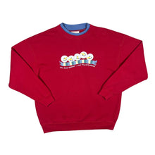 Load image into Gallery viewer, Vintage MC SPORTSWEAR Embroidered Snowman Christmas Festival Slogan Red Sweatshirt
