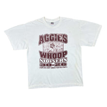 Load image into Gallery viewer, Early 00&#39;s AGGIES WHOOP SOONERS College Football Spellout Graphic T-Shirt
