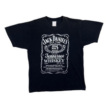Load image into Gallery viewer, Early 00&#39;s JACK DANIEL&#39;S &quot;Tennessee Whiskey&quot; Logo Spellout Graphic Black T-Shirt
