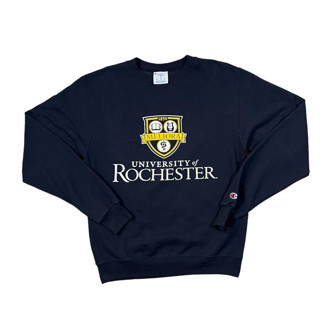 Champion UNIVERSITY OF ROCHESTER College Logo Spellout Graphic Crewneck Sweatshirt
