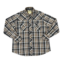 Load image into Gallery viewer, Vintage 90&#39;s WRANGLER &quot;Western Fashion Snap Shirts&quot; Cowboy Plaid Check Pearl Snap Popper Long Sleeve Shirt
