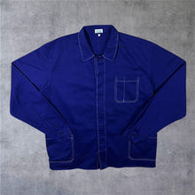 Load image into Gallery viewer, Vintage Locontap French Chore Worker Style Navy Blue Button Cotton Jacket
