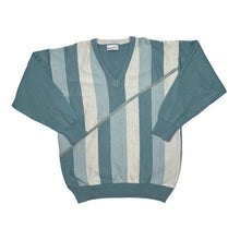 Load image into Gallery viewer, Vintage 90’s GABICCI Made In Italy Striped V-Neck Acrylic Wool Sweater Jumper
