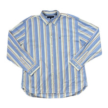 Load image into Gallery viewer, TOMMY HILFIGER &quot;80&#39;s Two Ply Cotton&quot; Multi Striped Mini Logo Long Sleeve Button-Up Shirt
