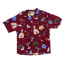 Load image into Gallery viewer, Early 00&#39;s BIG DOGS Hawaiian Tropical Floral Patterned Rayon Open Collar Short Sleeve Shirt
