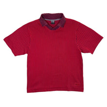 Load image into Gallery viewer, Vintage NIKE Classic Red Striped V-Neck Short Sleeve Polo Shirt
