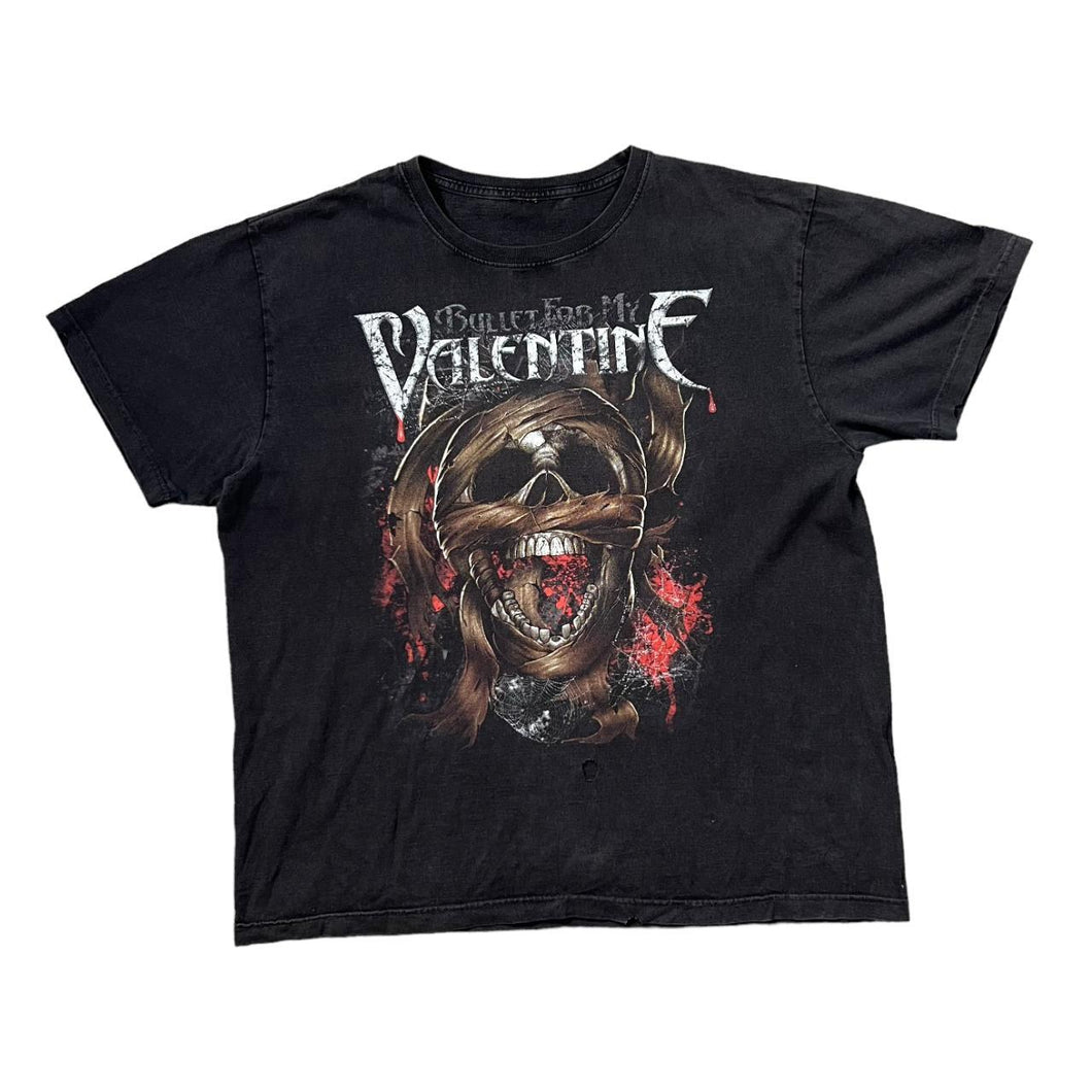BULLET FOR MY VALENTINE Gothic Skull Spellout Graphic Heavy Metal Music Band T-Shirt