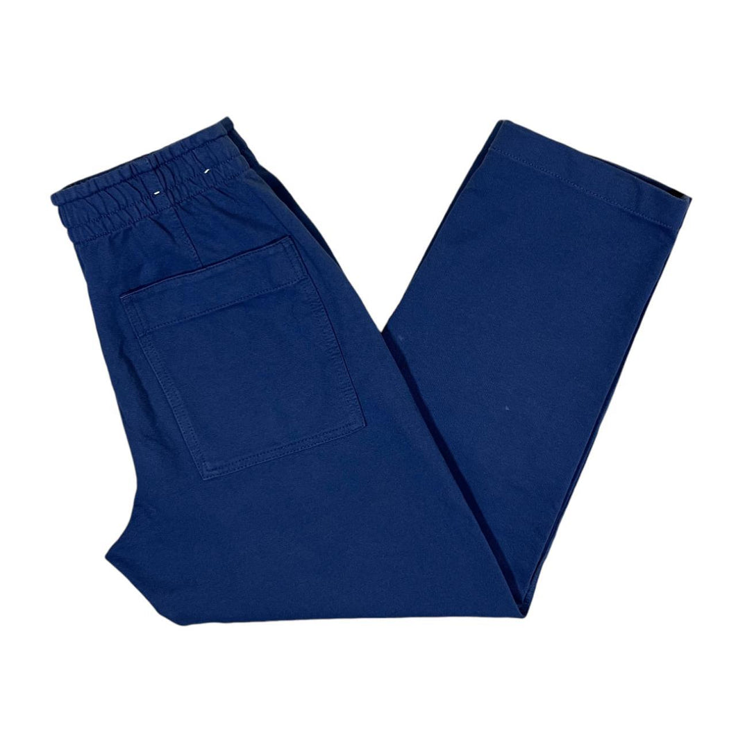 UNIQLO Classic Blue Tapered Cotton Elastane Drawstring Trousers