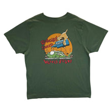 Load image into Gallery viewer, WEIRD FISH &quot;Responsibly Sauced&quot; Novelty Spellout Cartoon Graphic Green T-Shirt
