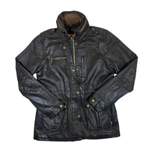 Load image into Gallery viewer, FAT FACE Heritage Range Hooded Dark Brown Wax Jacket
