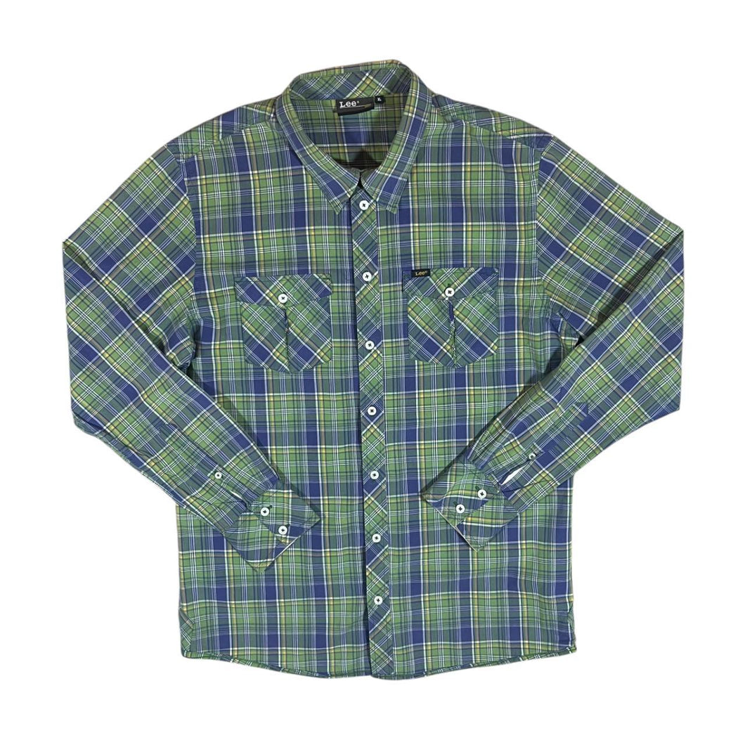 Early 00's LEE Tartan Plaid Check Long Sleeve Cotton Shirt