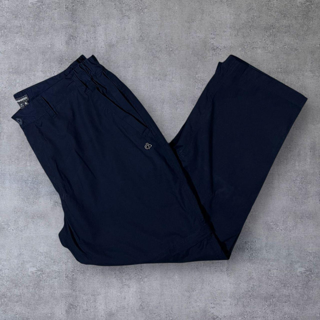 Craghoppers Hiking Utility Outdoor Walking Zip-Off Convertible Black Trousers