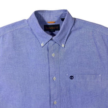 Load image into Gallery viewer, Vintage Timberland Classic Blue Mini Logo Long Sleeve Button-Up Cotton Shirt

