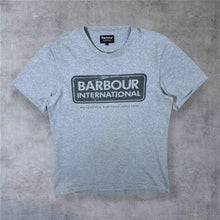 Load image into Gallery viewer, Barbour International Classic Logo Spellout Graphic Cotton Grey T-Shirt
