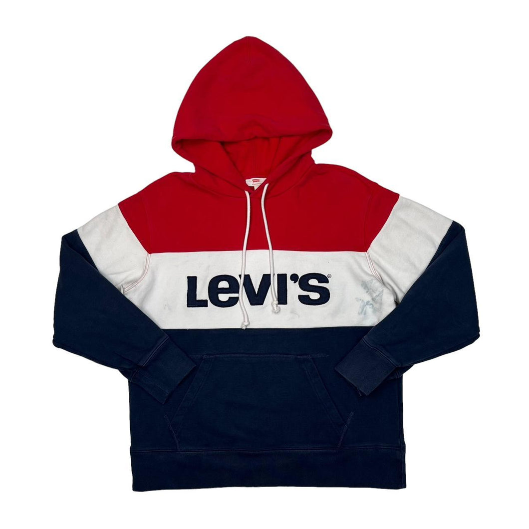LEVI’S Colour Block Embroidered Big Spellout Pullover Hoodie