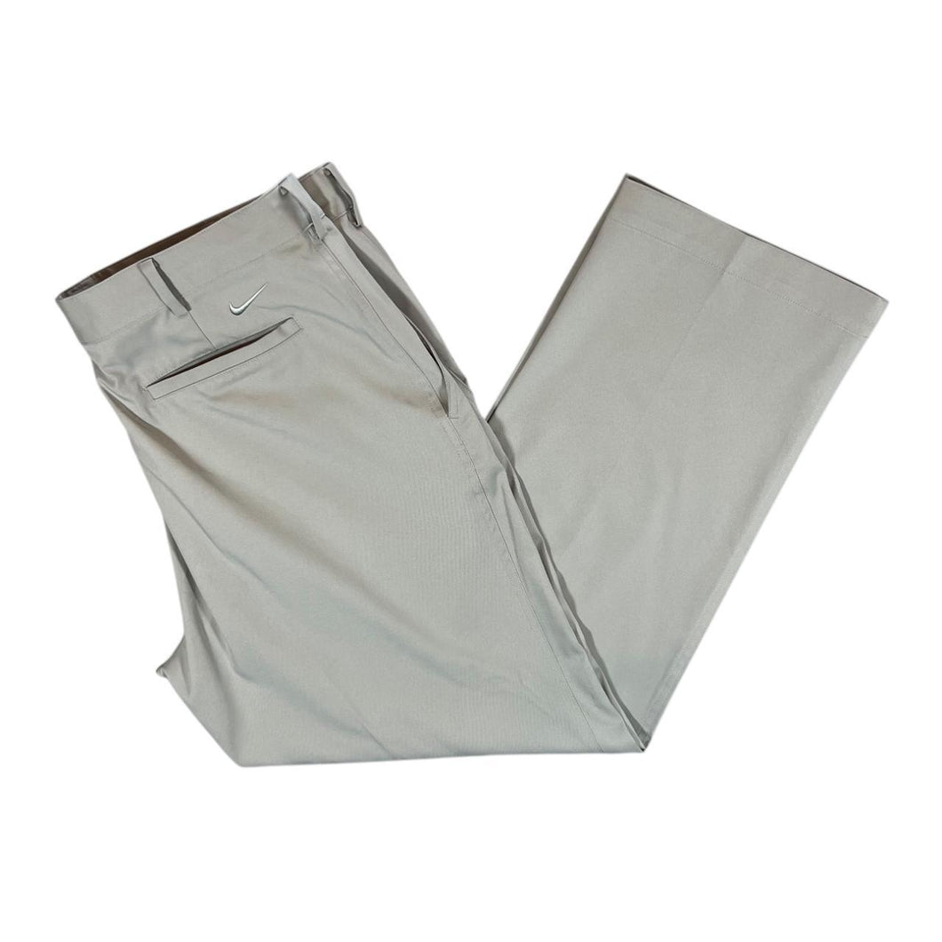 Nike Golf Dri-Fit Classic Stone Grey Beige Straight Leg Trousers Pants