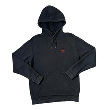 Load image into Gallery viewer, ADIDAS Classic Embroidered Mini Trefoil Logo Black Pullover Hoodie
