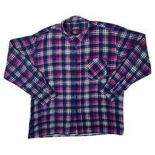 Load image into Gallery viewer, Vintage Vesta Red Black White Green Plaid Check Cotton Long Sleeve Flannel Shirt
