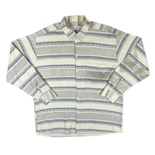 Load image into Gallery viewer, Vintage COMEN Patterned Striped Long Sleeve Button-Up Flannel Shirt
