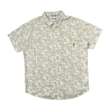 Load image into Gallery viewer, COLUMBIA SPORTSWEAR &quot;Regular Fit&quot; Hawaiian Floral Pattern Beige Cream Short Sleeve Cotton Shirt
