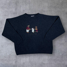 Load image into Gallery viewer, Vintage 90&#39;s Santini Classic &quot;Tempting Dog&quot; Embroidered Lambswool Blend Knit Jumper
