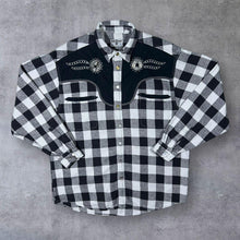 Load image into Gallery viewer, Vintage John Baner Cowboy Western Plaid Check Long Sleeve Cotton Flannel Shirt

