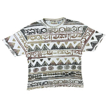 Load image into Gallery viewer, Vintage 90&#39;s P.S.Company Sportswear Crazy Abstract Patterned Waffle Cotton Thick T-Shirt
