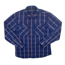 Load image into Gallery viewer, Berghaus Classic Blue Red Plaid Check Polyamide Long Sleeve Flannel Shirt

