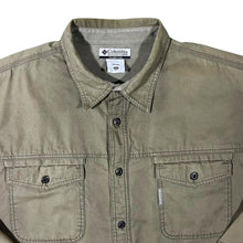 Load image into Gallery viewer, Columbia Sportswear Classic Brown Fleece Lined Utility Long Sleeve Over Shirt
